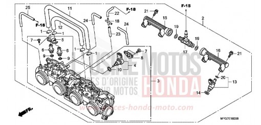 THROTTLE BODY CB600F8 de 2008